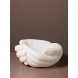 HANDFUL OF BOWL WHITE RESIN 30